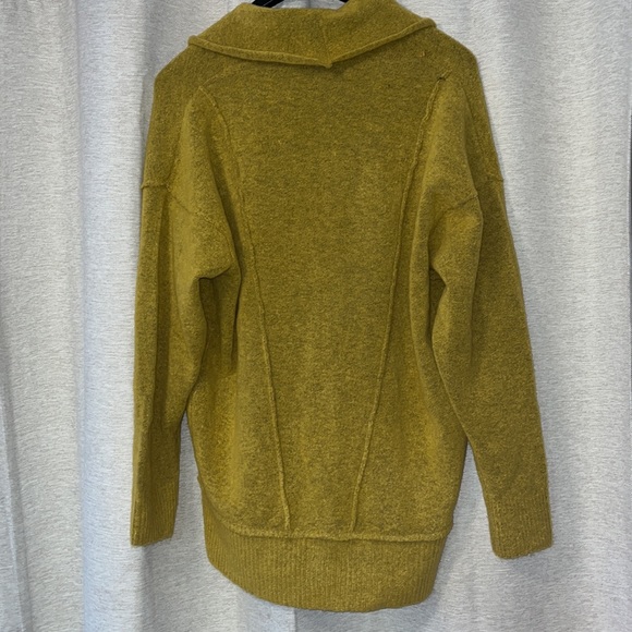 Free People women mustard color cardigan size s - Picture 9 of 9